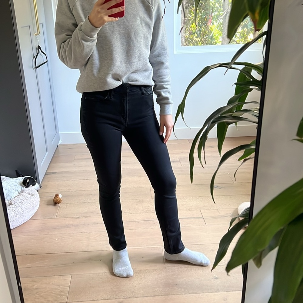 Mother Mid Rise Dazzler Ankle Denim 25